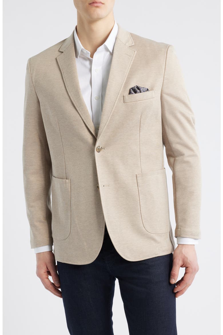 XC Flex® Solid Knit Sport Coat, Main, color, TAN