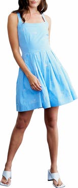 CIEBON Keira Embroidered Fit & Flare Dress