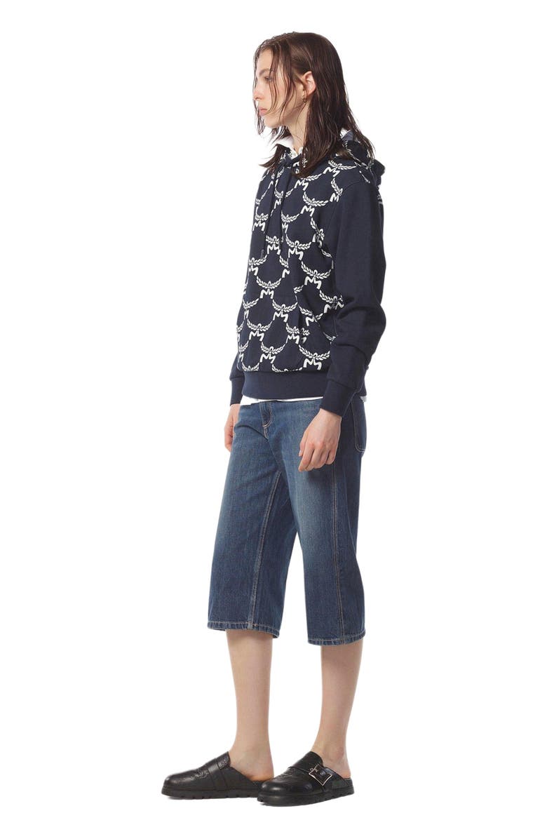 MCM Lauretos Monogram Hoodie in Organic Cotton, Alternate, color, 