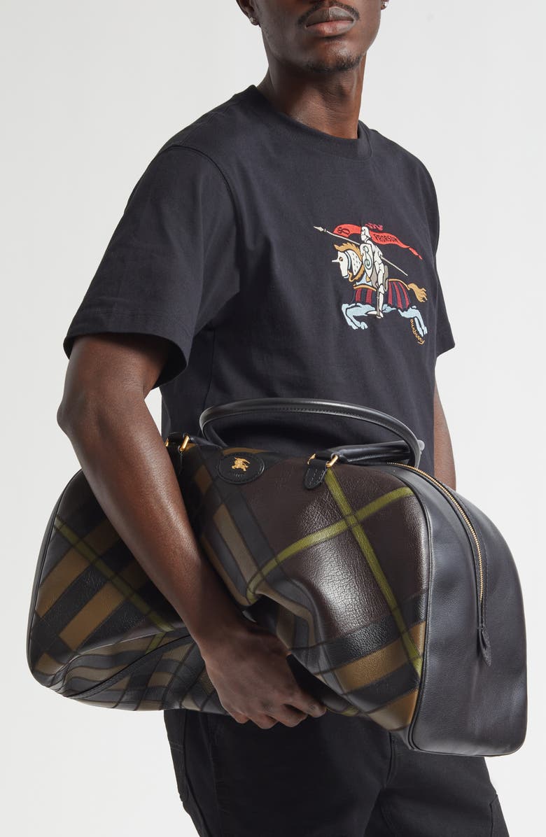 Burberry X-Large Highlands Bowling Leather Bag, Alternate, color, 