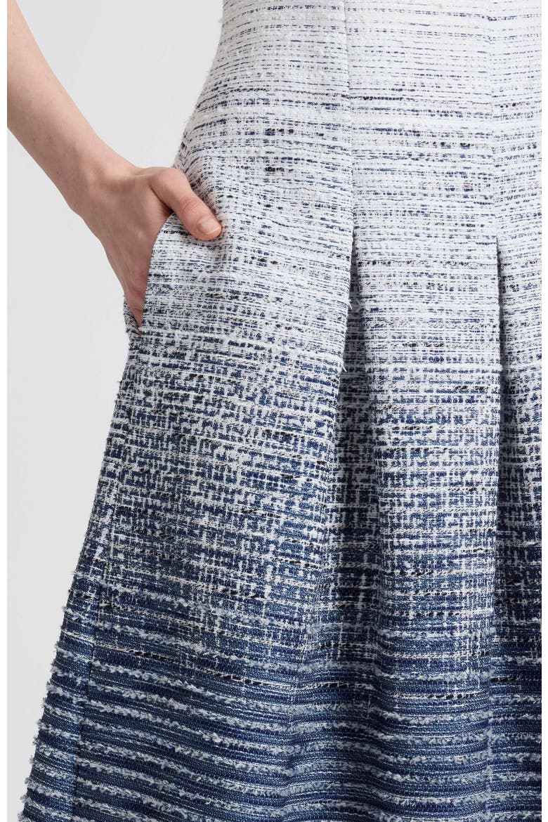 Keely Sleeveless Midi Dress in Modern Ombre Tweed, Alternate, color, BLUE AURA