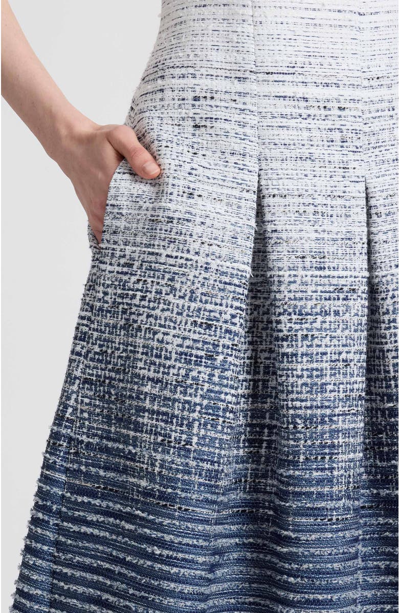Santorelli Keely Sleeveless Midi Dress in Modern Ombre Tweed, Alternate, color, Blue Aura
