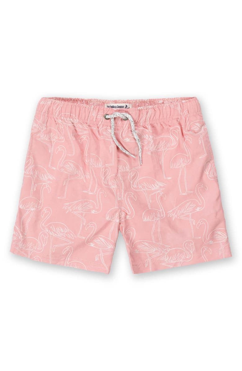 THE ENDLESS SUMMER Kids' Embroidered Swim Shorts, Main, color, Pink