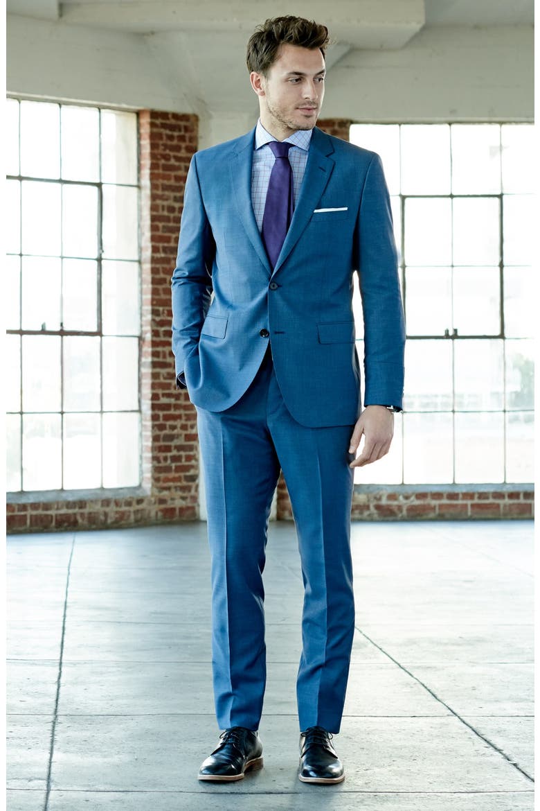 Woven Silk Tie, Alternate, color, NAVY