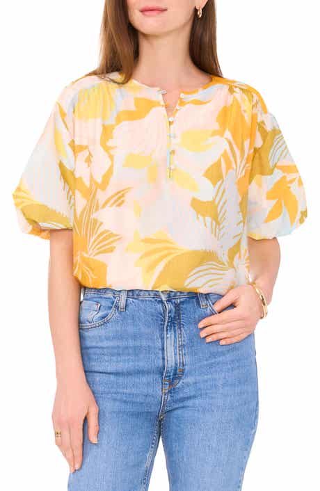 Floral Puff Sleeve Top