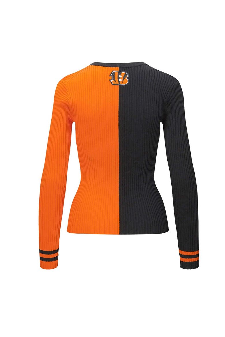 Women's STAUD Black/Orange Cincinnati Bengals Cargo Sweater, Alternate, color, Black