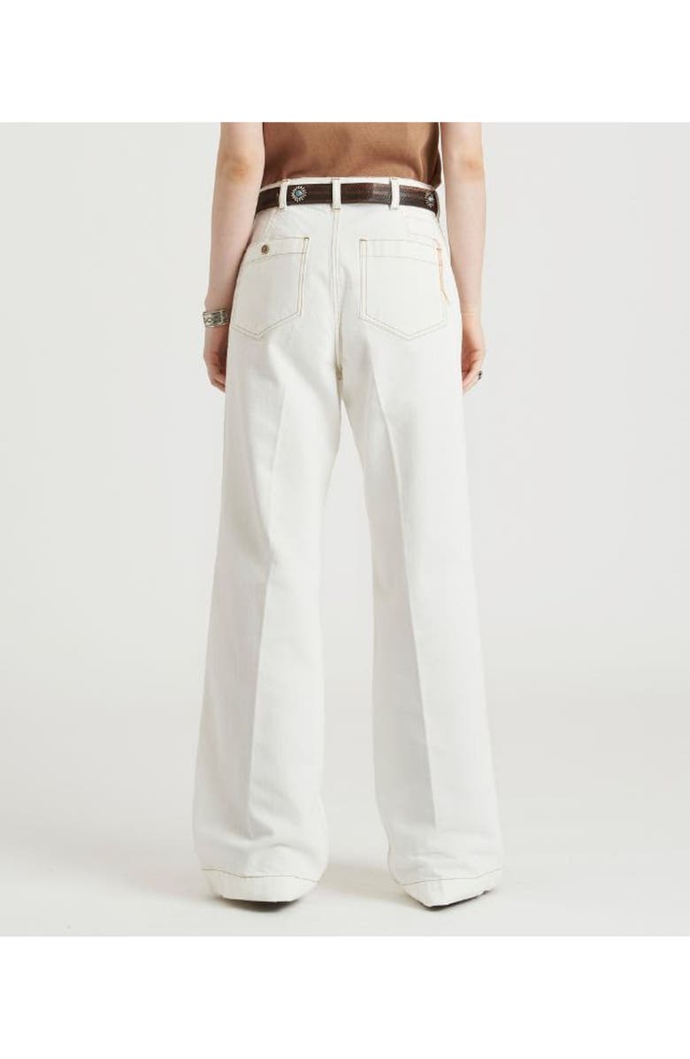 Fortela JoelleT Wide Fit Light Denim Trousers, Alternate, color, Ecru