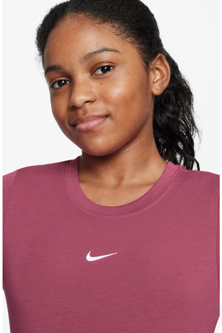 Kids' Sportswear Crop T-Shirt, Alternate, color, SWEET BEET