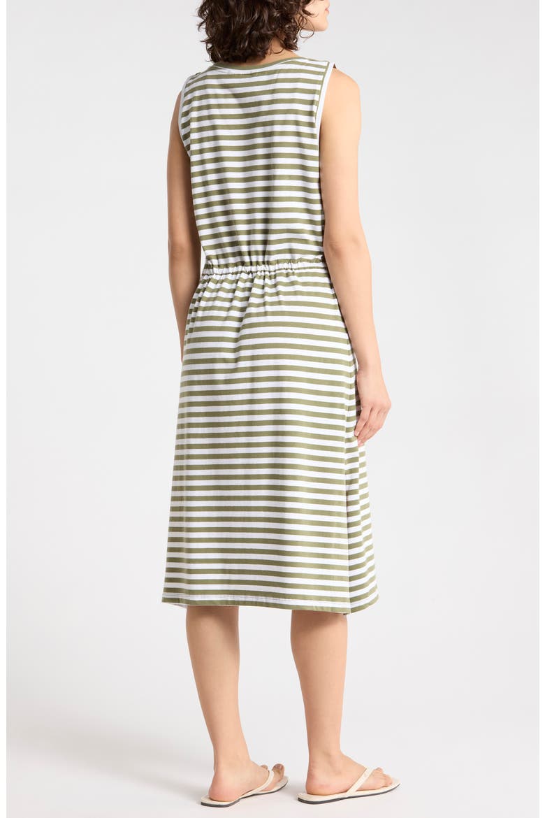 Stretch Cotton Dress, Alternate, color, OLIVINE MIX