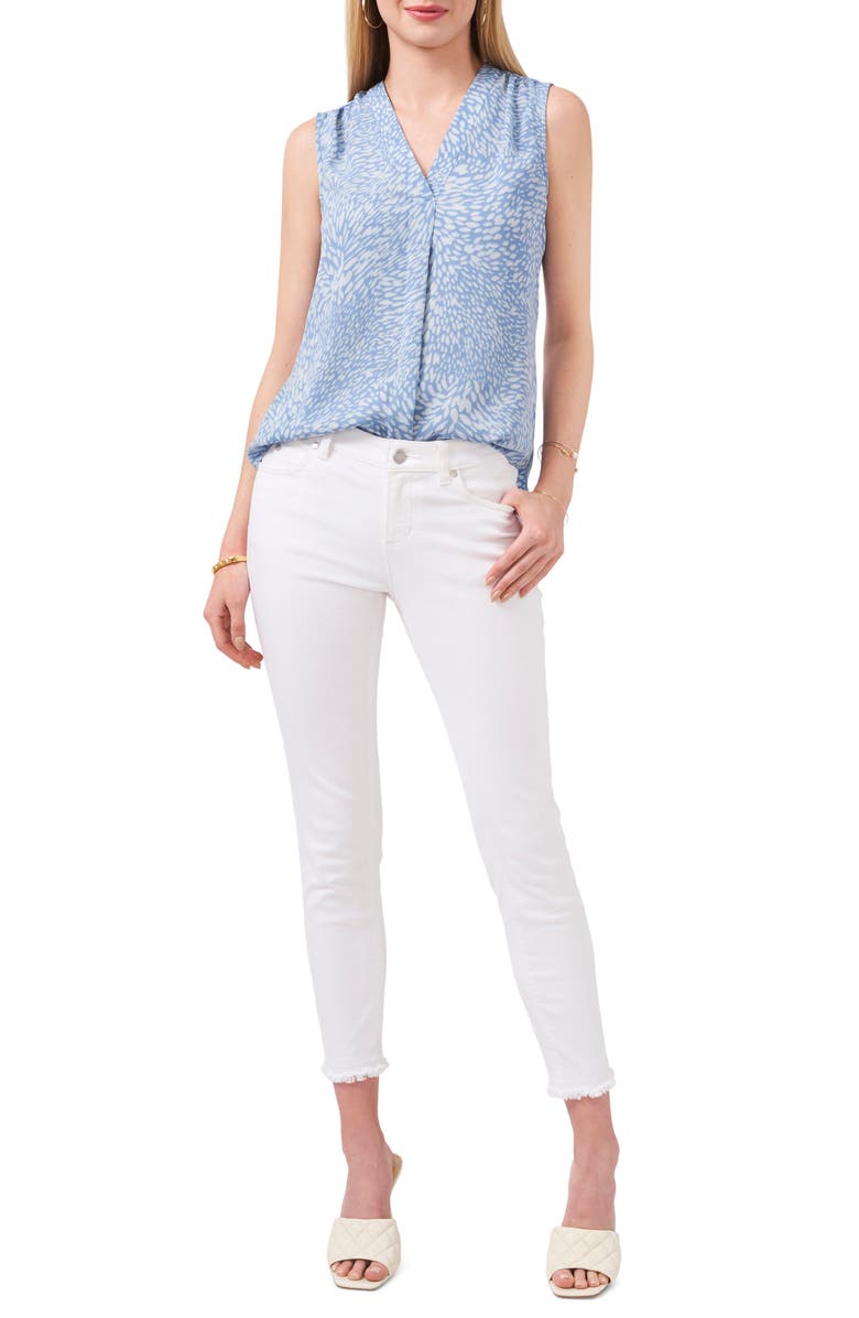 Vince Camuto Whisper Swirl Sleeveless Blouse, Alternate, color, 