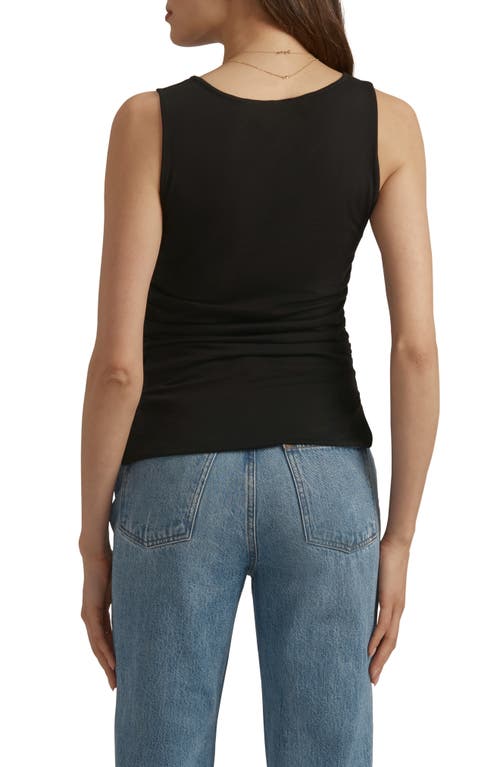 Favorite Daughter The Smooth Operator Ruched Cotton & Modal Tank