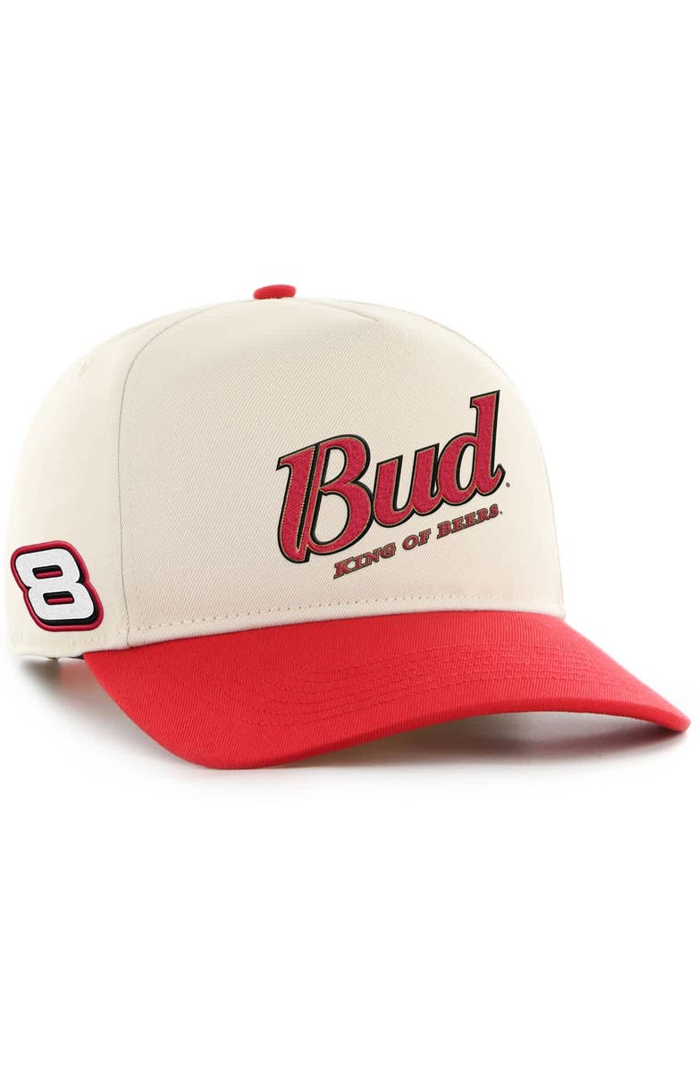 '47 Men's '47 Natural/Red Dale Earnhardt Jr. Budweiser Hitch Adjustable Hat, Alternate, color, Natural
