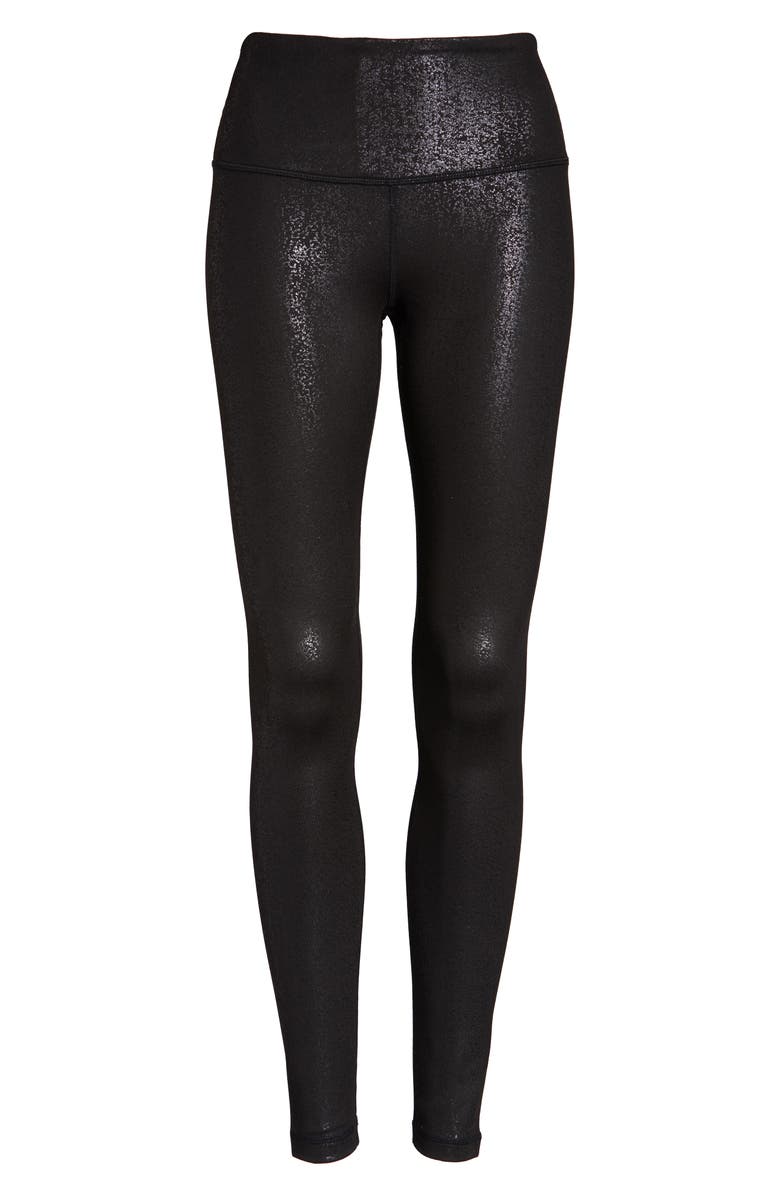 Zella Live In Metallic Print High Waist Leggings, Alternate, color, 