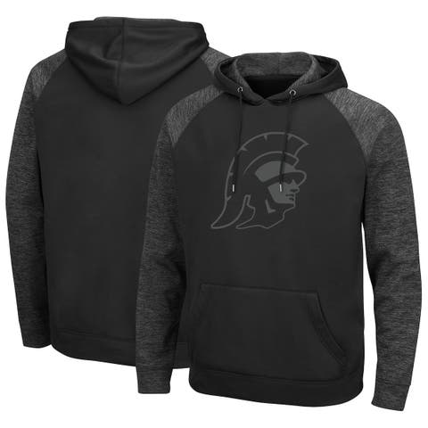 売れ筋商品|||コロシアム パーカー・スウェットシャツ アウター レディース Men's USC Trojans Blackout 3.0 Tonal Pullover Hoodie Black Men's Colosseum USC Trojans Blackout 3.0 Tonal Raglan