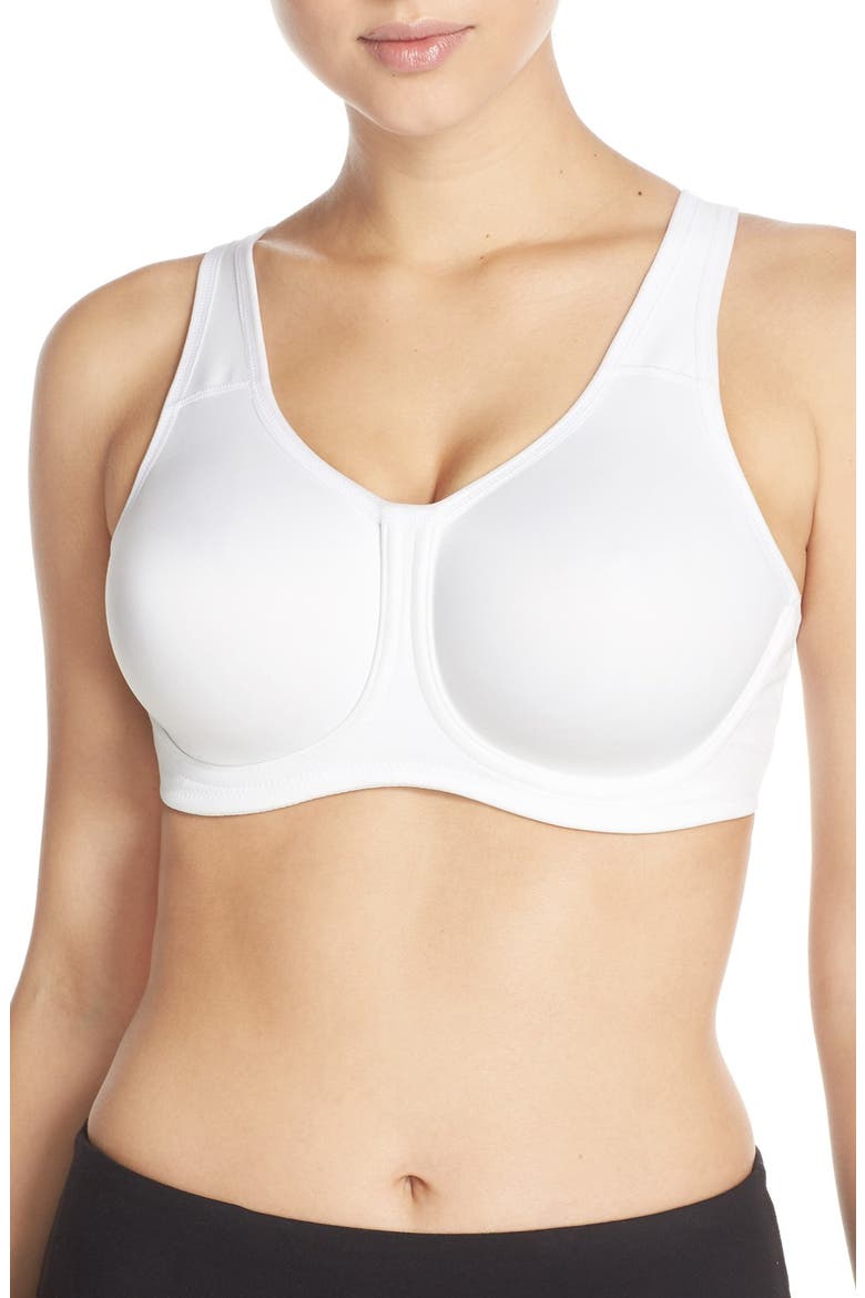 Simone Seamless Underwire Sports Bra, Main, color, WHITE