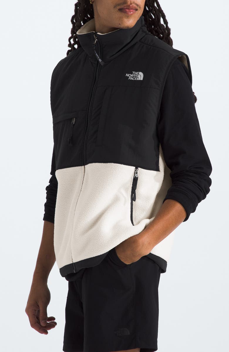 The North Face Retro Denali Vest, Alternate, color, White Dune/ Tnf Black