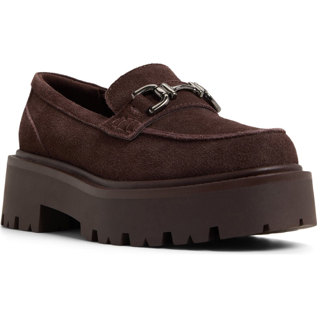 Aldo Oneameth Chunky Loafers With Buckle Detailing In Brown