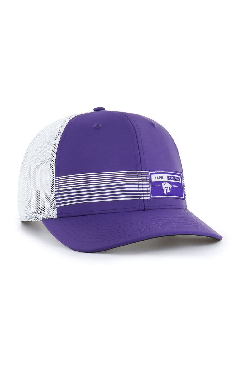 Men's '47  Purple Kansas State Wildcats Rangefinder brrr Trucker Adjustable Hat, Alternate, color, Purple