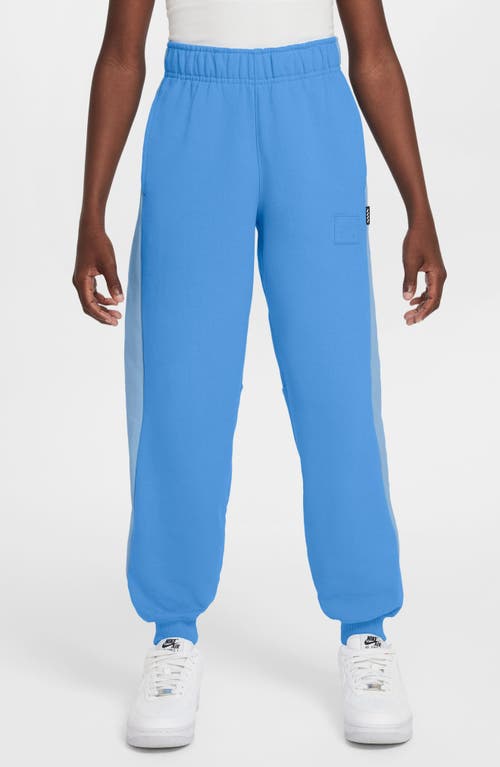 Nike Kids' Air Fleece Joggers In University Blue/blue/white