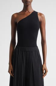 Michael Kors Collection One-Shoulder Cashmere Blend Bodysuit