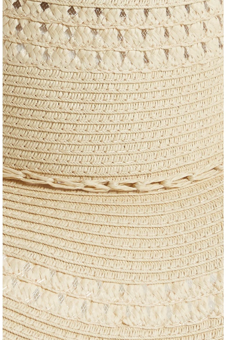 Floppy Woven Straw Hat, Alternate, color, NATURAL