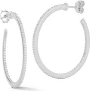 SPHERA MILANO Cubic Zirconia 1.4-Inch Hoop Earrings