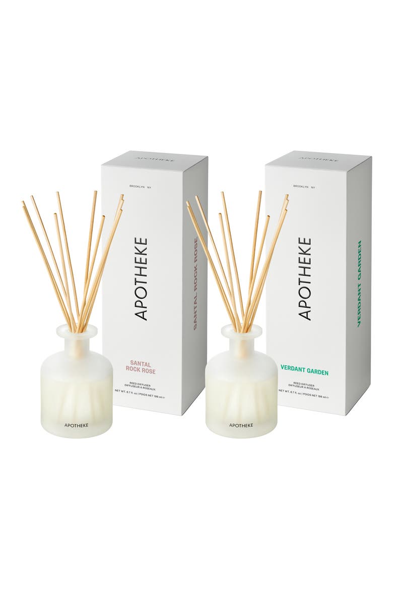 Santal Rock Rose & Verdant Green Reed Diffuser Set (Nordstrom Exclusive), Main, color, WHITE