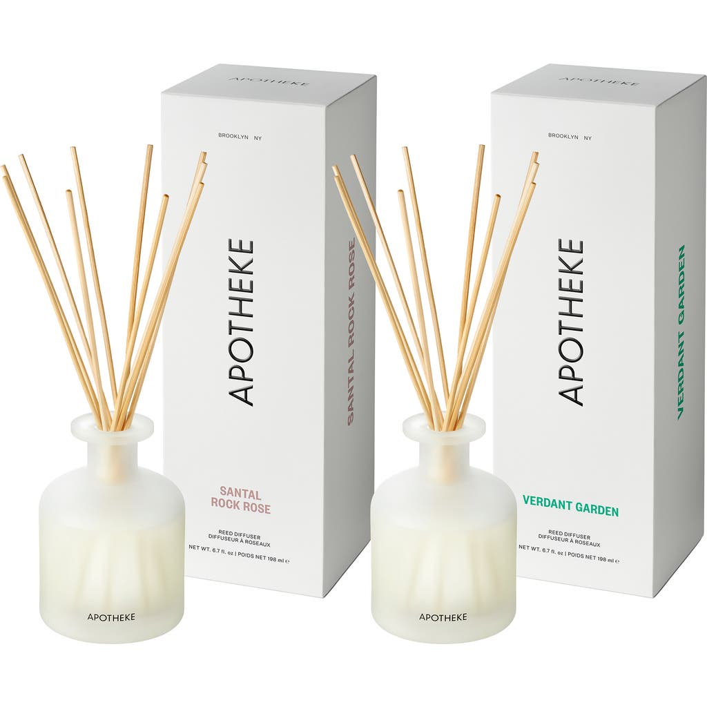 APOTHEKE Santal Rock Rose & Verdant Green Reed Diffuser Set (Nordstrom Exclusive) in White at Nordstrom