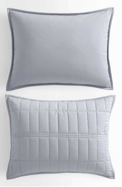 Calvin Klein Washed Percale Quilt & Shams Set In Gray