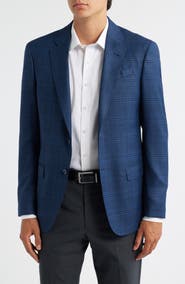 Emporio Armani G-Line Textured Navy Check Sport Coat