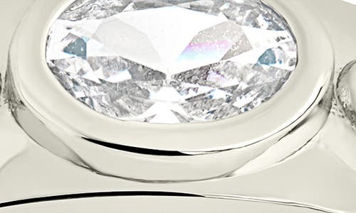 Sterling Forever Soren Oval Cubic Zirconia Statement Ring In Silver