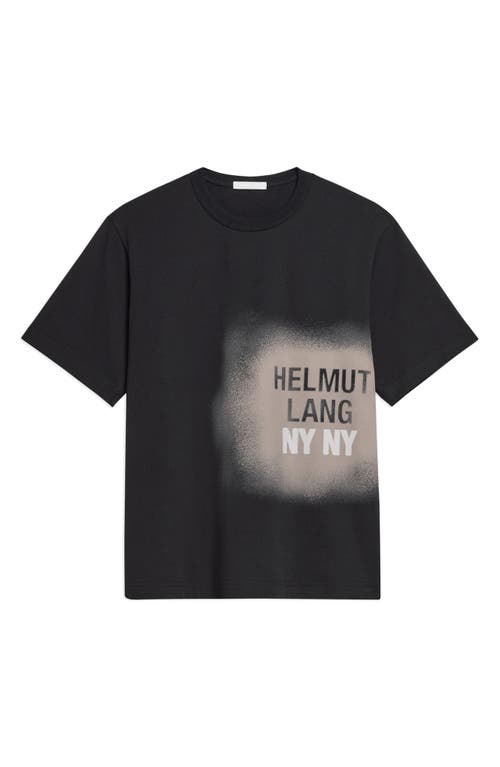 Helmut Lang Spray Paint Logo Short Sleeve T-shirt In Black