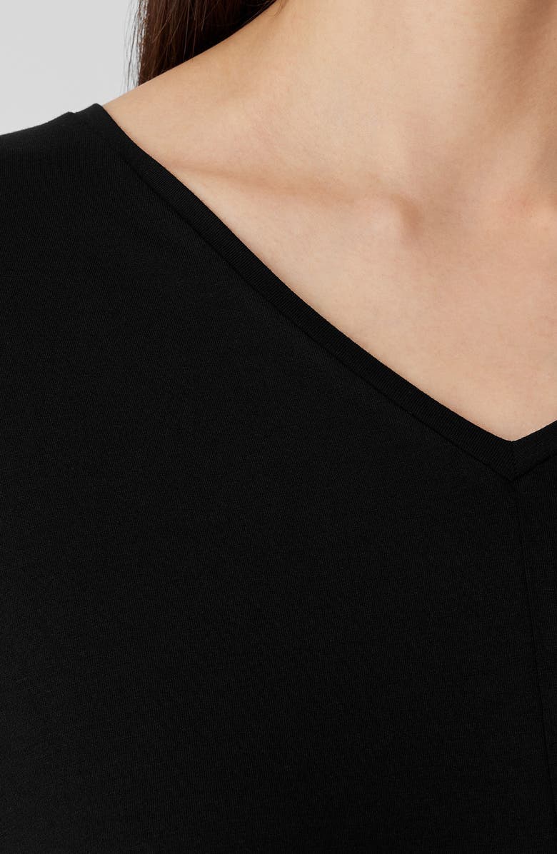 Eileen Fisher V-Neck Three-Quarter Sleeve Top, Alternate, color,