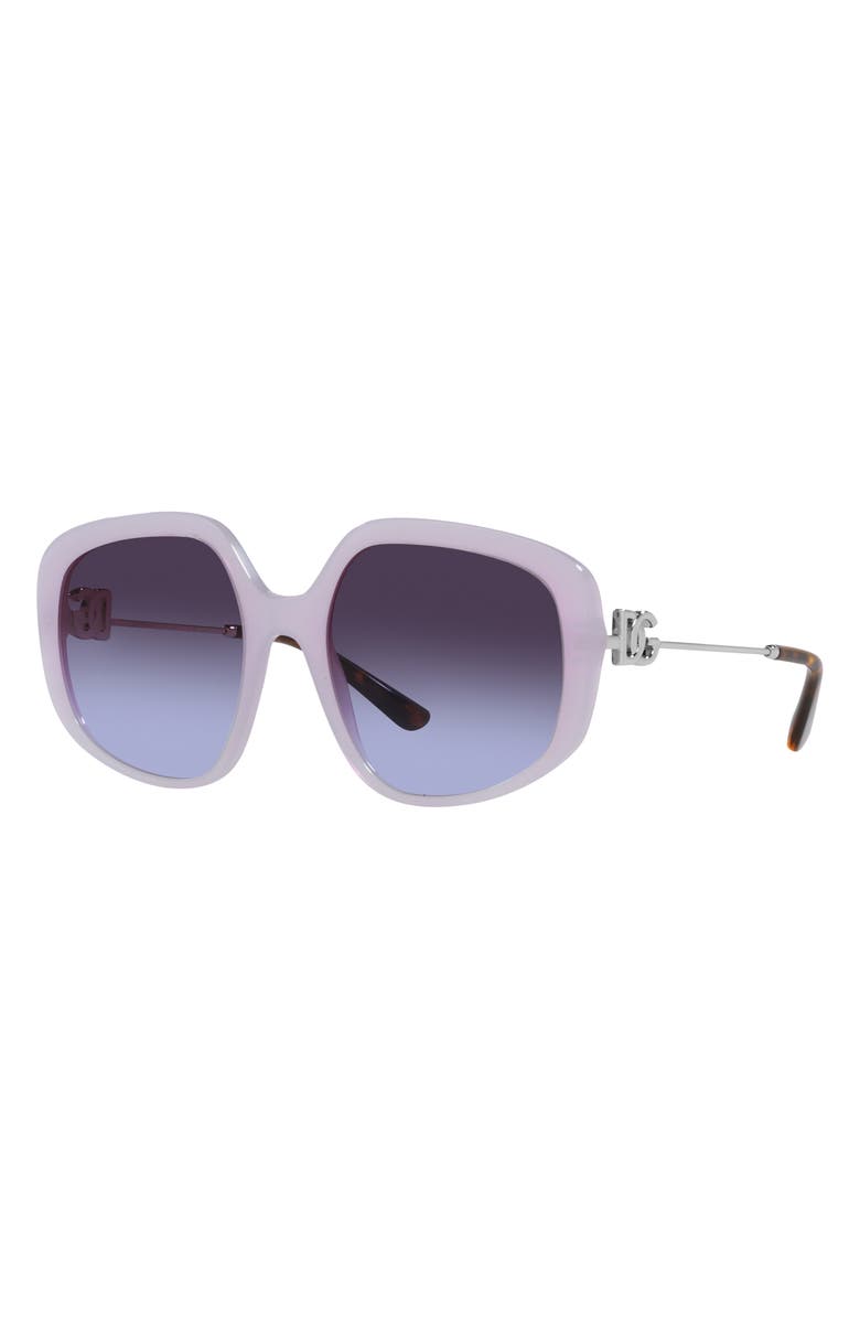 Dolce&Gabbana 57mm Irregular Sunglasses, Alternate, color, 