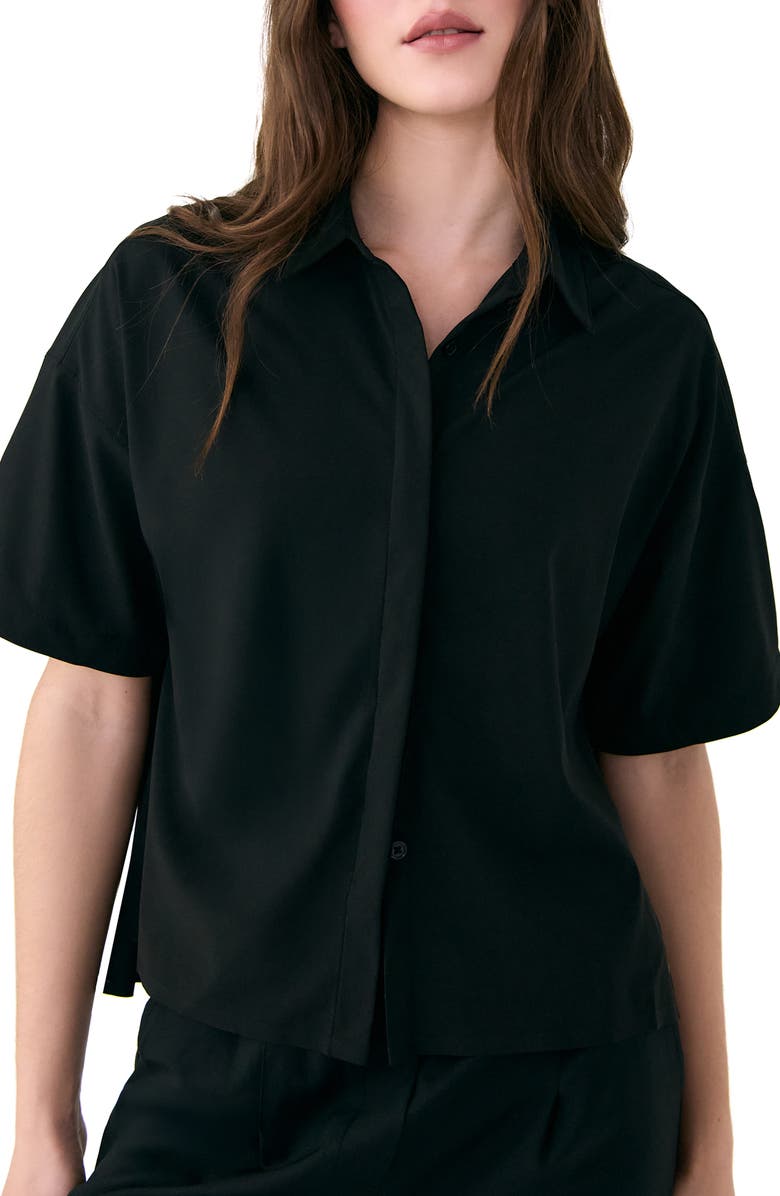 Lole Olivie UPF Short Sleeve Button-Up Shirt, Main, color,