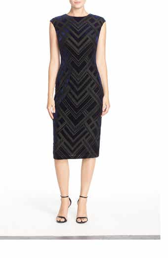 Vince Camuto Burnout Velvet Sheath Dress
