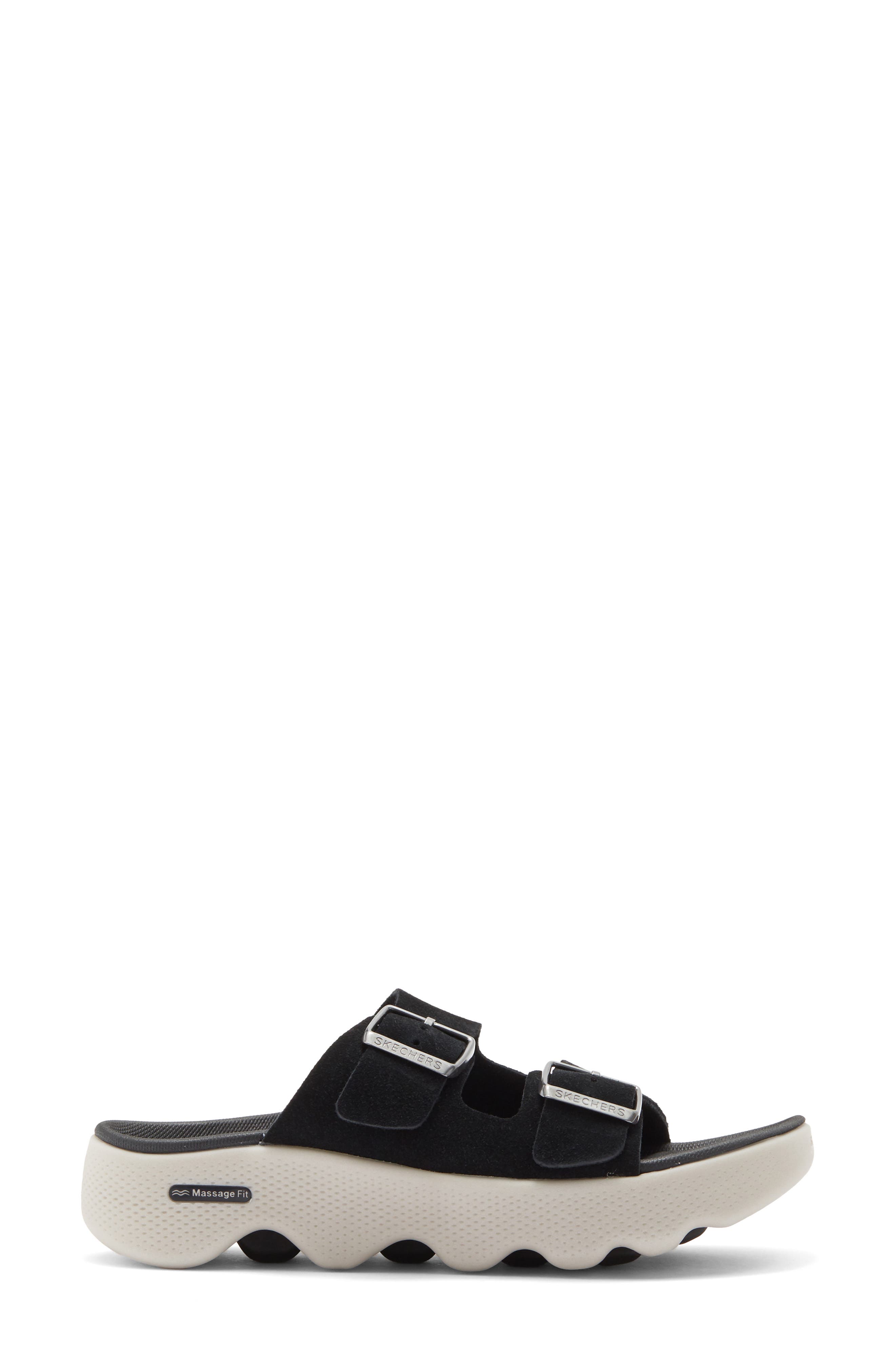 SKECHERS Massage Fit Revive Honey Sandal, Alternate, color, Black