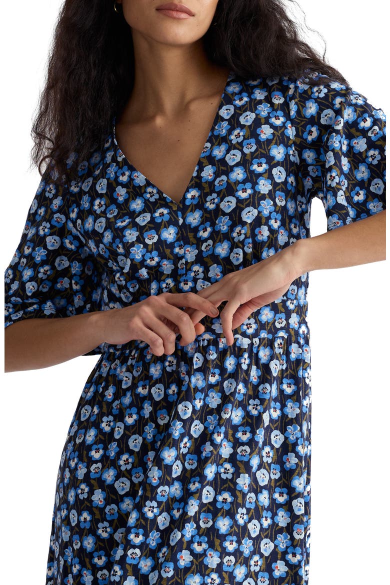 Chateaux Floral Maxi Dress, Alternate, color, PRESSED PANSIES SAIL