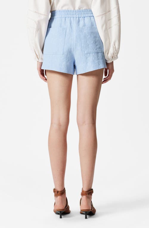 & Other Stories Matelassé Pull-on Shorts In Blue