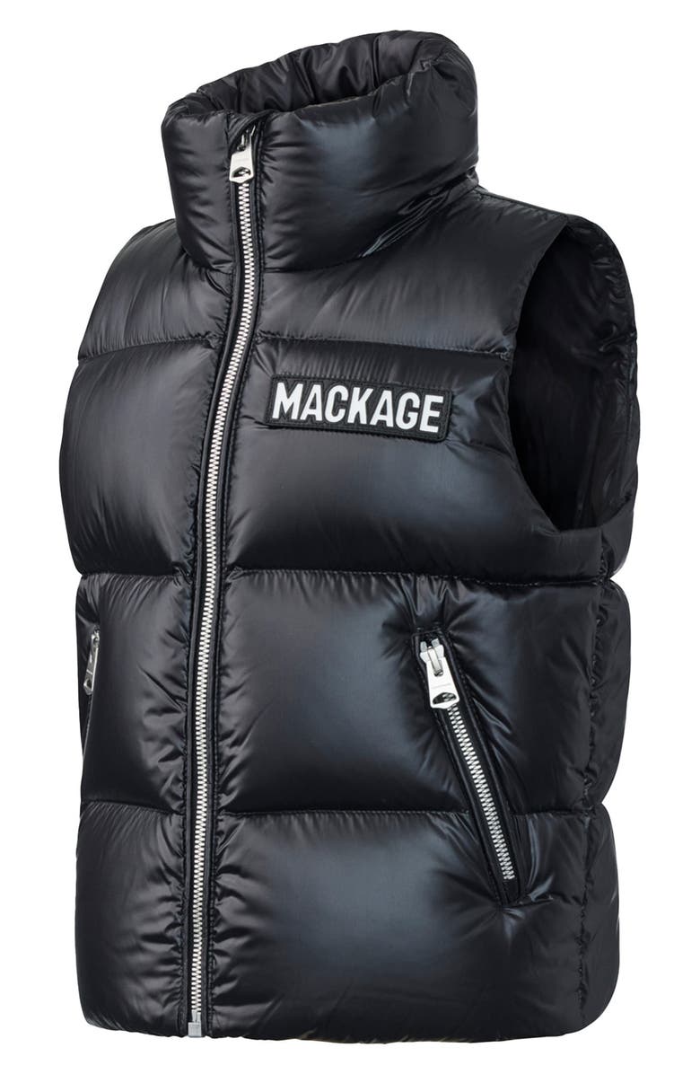 Mackage Kids' Charlee Quilted Down & Feather Fill Puffer Vest, Alternate, color, Black