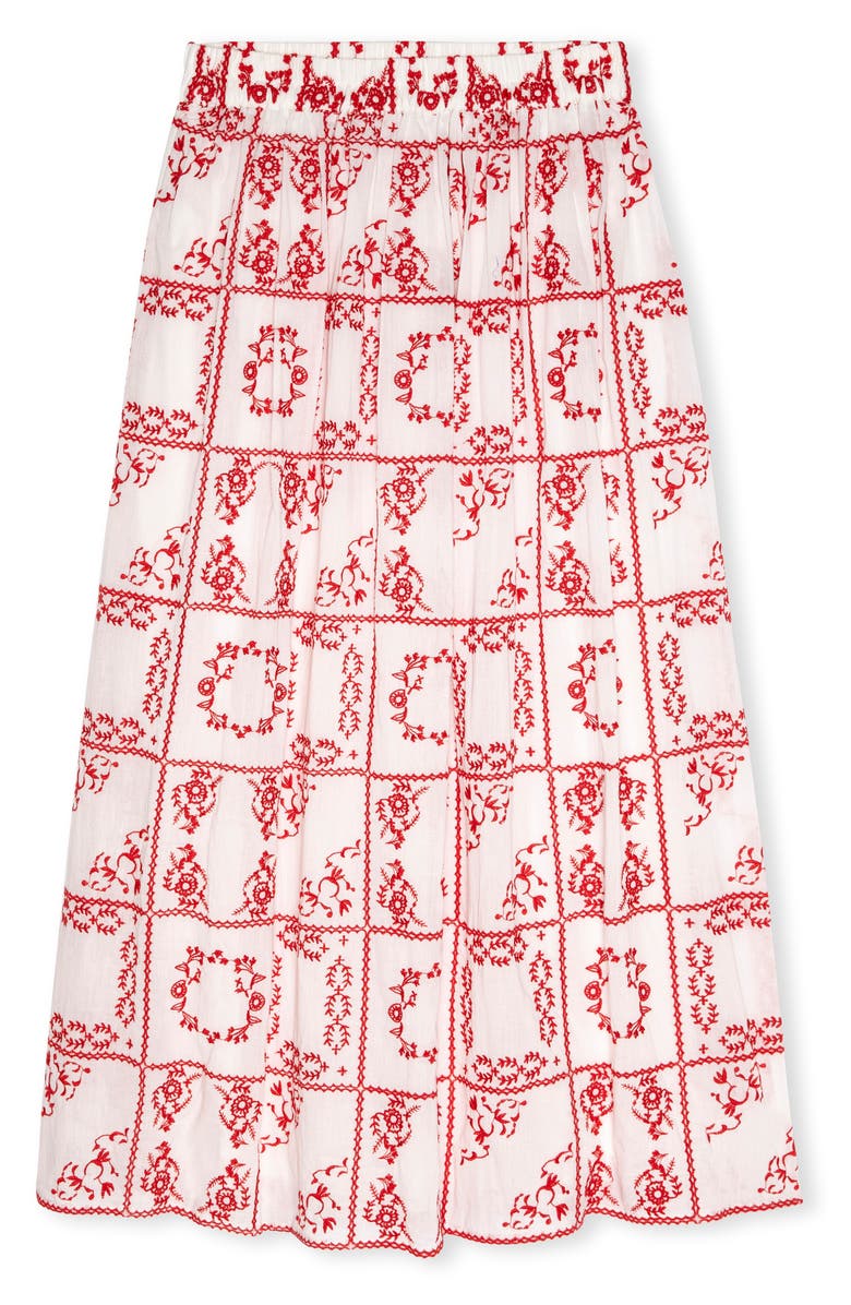 Rails Dax Floral Embroidered Cotton Maxi Skirt, Alternate, color, 