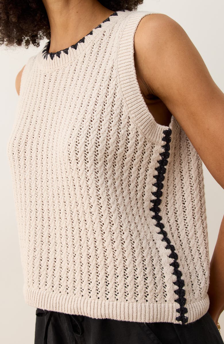Marine Layer Clara Sleeveless Sweater, Alternate, color, Linen