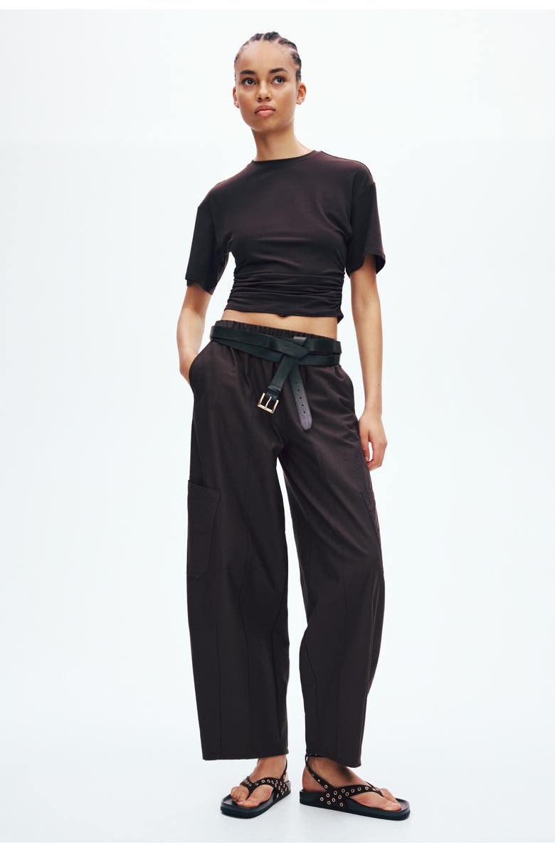H&M Balloon Cargo Trousers, Alternate, color, Dark Brown