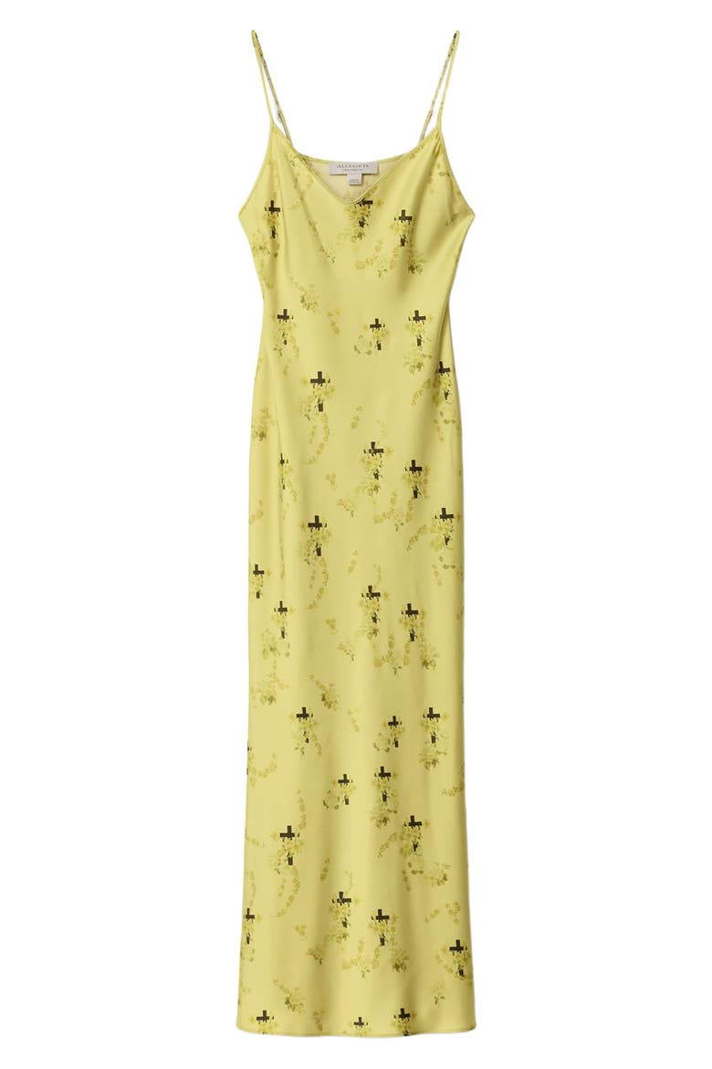 Bryony Satin Slipdress, Alternate, color, EMPOLI YELLOW