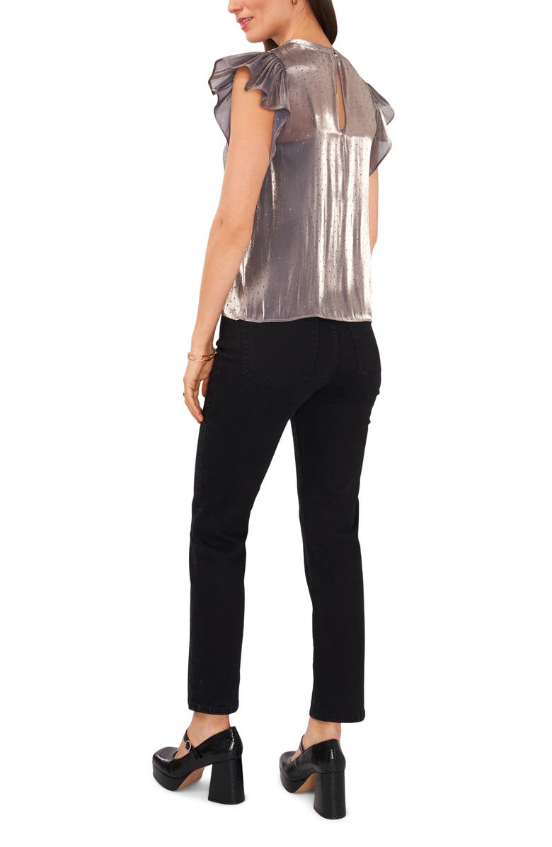 1.STATE Flutter Sleeve Metallic Top, Alternate, color, 