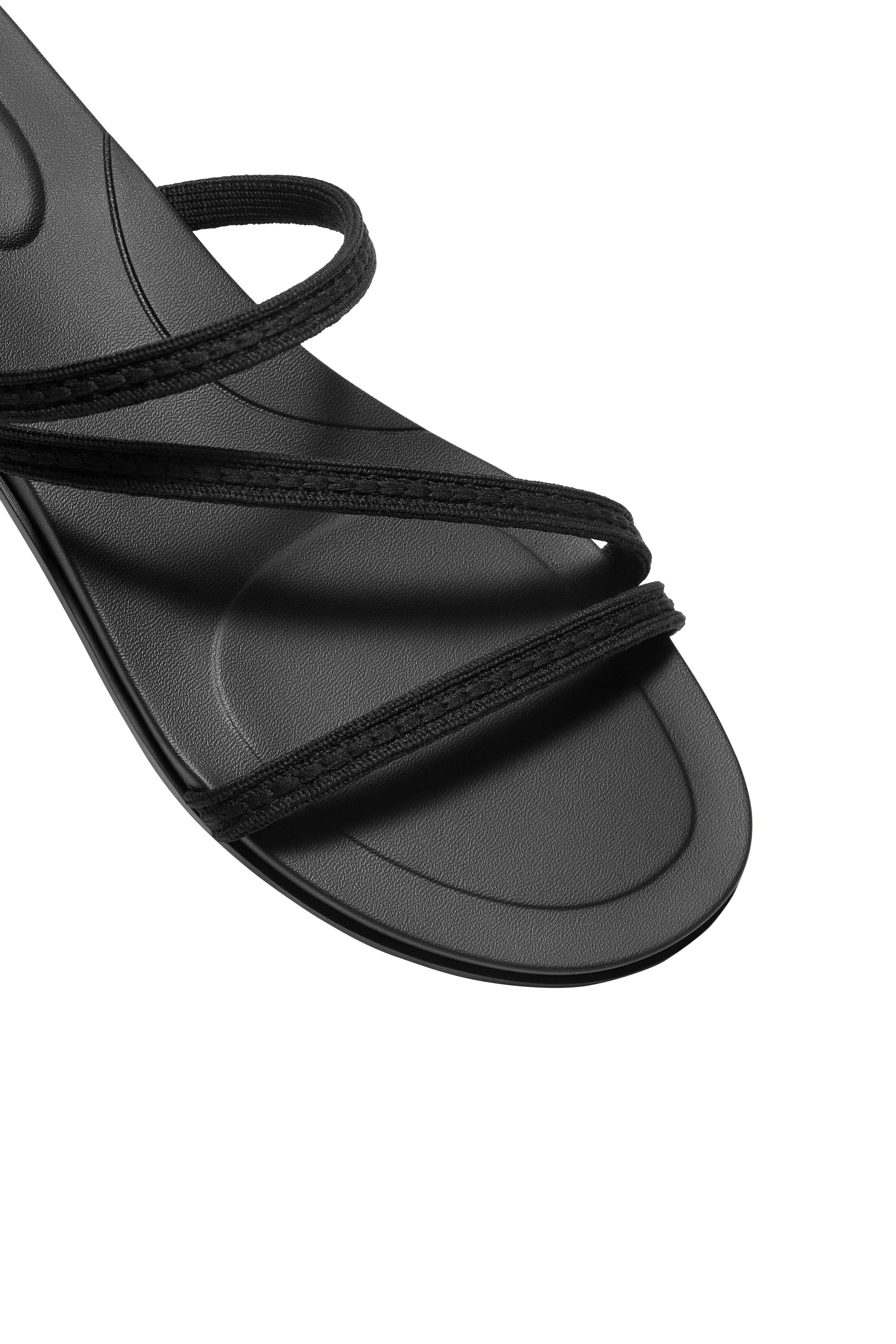 Carla Round-Toe Flip-Flops, Alternate, color, Noir