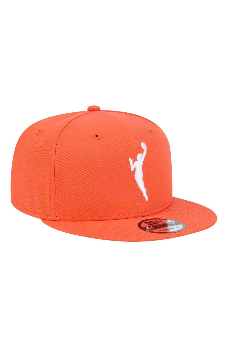 New Era Unisex New Era Orange WNBA Gear Logo 9FIFTY Snapback Hat, Alternate, color, Orange