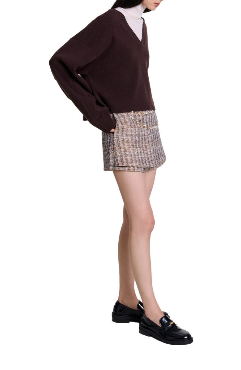 maje V-neck sweater, Alternate, color, 