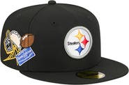 New Era Men's New Era  Black Pittsburgh Steelers Group Chat 59FIFTY Fitted Hat