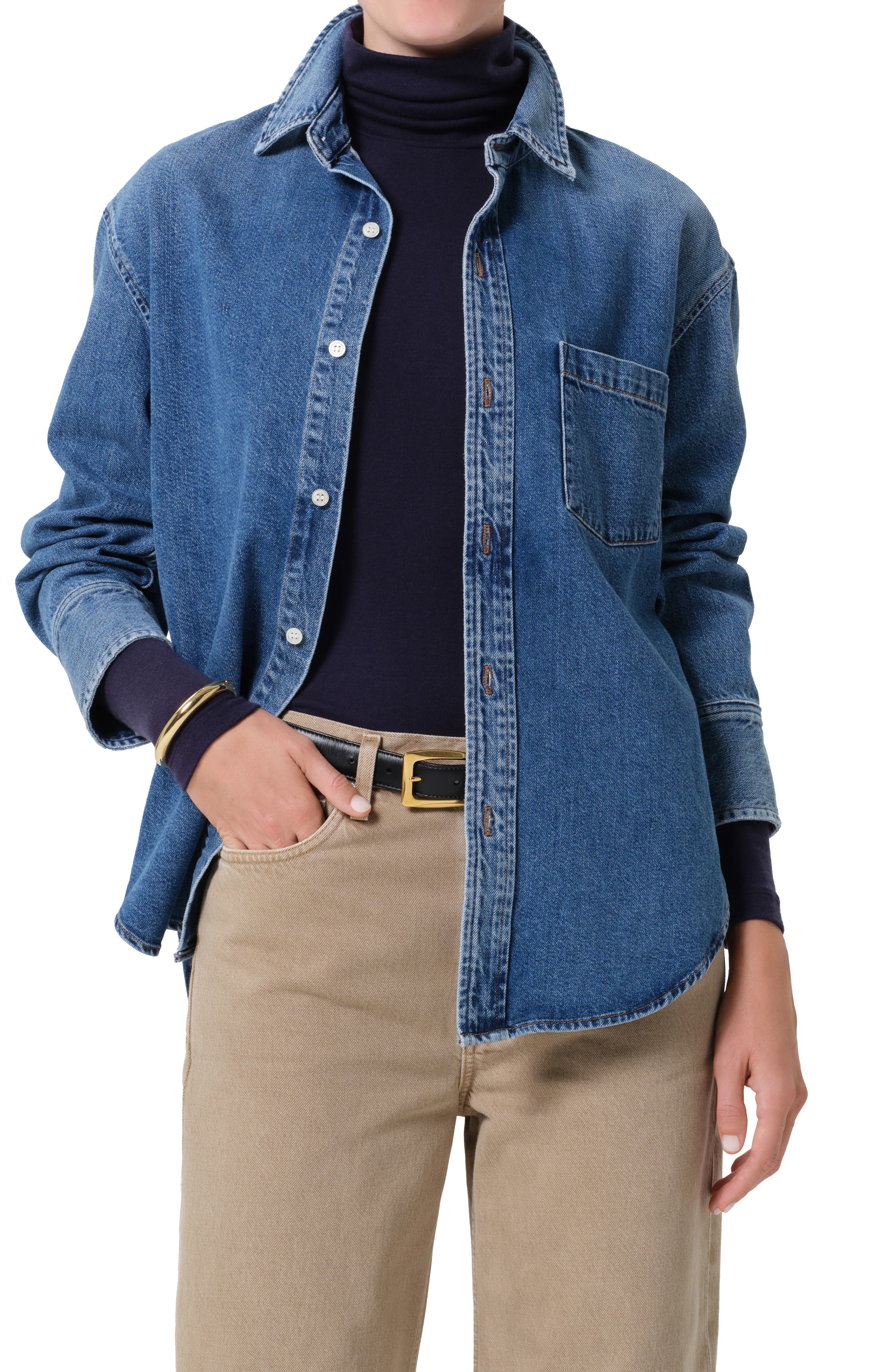 Denim Button-Up Shirt